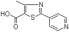 structure of CAS# 144060-98-0, 4-甲基-2-(4-吡啶基)-5-噻唑羧酸
