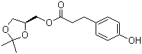 structure of CAS# 144256-11-1, (S)-(2,2-二甲基-1,3-二氧环戊烷-4-基)甲基 3-(4-羟基苯基)丙酸酯