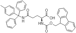 structure of CAS# 144317-23-7, N-芴甲氧羰基-N'-甲基三苯甲基-L-谷氨酰胺