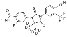 structure of CAS# 1443331-94-9, 恩杂鲁胺-D6