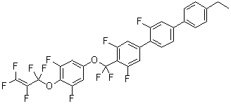 CAS # 1443629-95-5, 4-[[3,5-Difluoro-4-[(1,1,2,3,3-pentafluoro-2-propen-1-yl)oxy]phenoxy]difluoromethyl]-4''-ethyl-2',3,5-trifluoro-1,1':4',1''-terphenyl