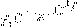 CAS 登录号：144449-71-8, N-[4-[2-[甲基[2-[4-[(甲基磺酰基)氨基]苯氧基]乙基]氧代氨基]乙基]苯基]甲烷磺酰胺