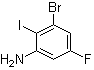 CAS # 144580-08-5, 3-Bromo-5-fluoro-2-iodobenzenamine