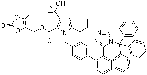 structure of CAS# 144690-92-6, 三苯甲基奥美沙坦酯