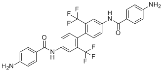 CAS # 1449757-11-2, N,N'-[2,2'-Bis(trifluoromethyl)biphenyl-4,4'-diyl]bis(4-aminobenzamide), 4-amino-N-[4-[4-[(4-aminobenzoyl)amino]-2-(trifluoromethyl)phenyl]-3-(trifluoromethyl)phenyl]benzamide