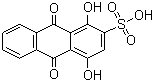 CAS 登录号：145-48-2, 1,4-二羟基蒽醌-2-磺酸