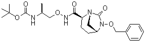 CAS # 1452466-25-9, N-[(1S)-1-Methyl-2-[[[[(1R,2S,5R)-7-oxo-6-(phenylmethoxy)-1,6-diazabicyclo[3.2.1]oct-2-yl]carbonyl]amino]oxy]ethyl]carbamic acid 1,1-dimethylethyl ester