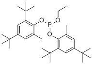 structure of CAS# 145650-60-8, 双(2,4-二叔丁基-6-甲基苯基)乙基亚磷酸酯