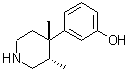 structure of CAS# 145678-87-1, (+)-(3S,4S)-3,4-Dimethyl-4-(3-hydroxyphenyl)piperidine