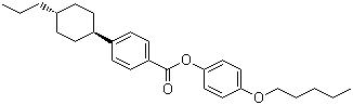 structure of CAS# 145861-33-2, 4-Pentyloxyphenyl 4-trans-(4-propylcyclohexyl)benzoate