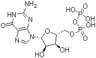 structure of CAS# 146-91-8, 鸟苷-5'-二磷酸