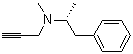 CAS # 14611-51-9, Selegiline, (-)-Deprenil, (-)-Deprenyl, (-)-Selegiline, (R)-(-)-Deprenyl, (R)-Selegiline, Anipryl, Emsam, Emsam TTS, L-Deprenyl, Selegiline, Selegina, Selgene, Zelapar, l-Deprenyl, (R)-N,alpha-Dimethyl-N-2-propynylbenzeneethanamine