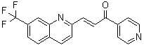 structure of CAS# 1462249-75-7, (2E)-1-(4-Pyridinyl)-3-[7-(trifluoromethyl)-2-quinolinyl]-2-propen-1-one