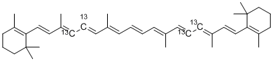 CAS # 146563-29-3, beta-Carotene (10,10',11,11'-sup>13</sup>C<sub>4</sub>)