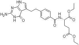 CAS 登录号：146943-43-3, N-(4-(2-(2-氨基-4-氧代-4,7-二氢-3H-吡咯并[2,3-d]嘧啶-5-基)乙基)苯甲酰基)-L-谷氨酸二乙酯