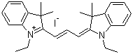 structure of CAS# 14696-39-0, 1,1'-二乙基-3,3,3',3'-四甲基吲哚菁碘化物
