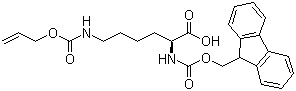 structure of CAS# 146982-27-6, N-Fmoc-N'-allyoxycarbonyl-L-lysine
