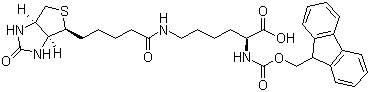 structure of CAS# 146987-10-2, N-Fmoc-N'-生物素-L-赖氨酸