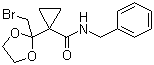 CAS # 147011-41-4, 1-[2-(Bromomethyl)-1,3-dioxolan-2-yl]-N-(phenylmethyl)cyclopropanecarboxamide