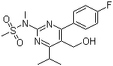 structure of CAS# 147118-36-3, 4-(4-Fluorophenyl)-6-isopropyl-2-[(N-methyl-n-methylsulfonyl)amino]pyrimidine-5-yl-methanol