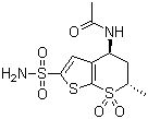 structure of CAS# 147200-03-1, N-[(4S,6S)-6-Methyl-7,7-dioxo-2-sulfamoyl-5,6-dihydro-4H-thieno[2,3-b]thiopyran-4-yl]acetamide