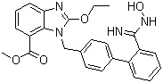structure of CAS# 147403-65-4, 2-乙氧基-1-[[2'-[(羟基氨基)亚氨基甲基][1,1'-联苯]-4-基]甲基]-1H-苯并咪唑-7-羧酸甲酯