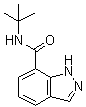 structure of CAS# 1476776-76-7, N-(1,1-Dimethylethyl)-1H-indazole-7-carboxamide