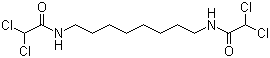 N,N'-1,8-辛二基双[2,2-二氯]乙酰胺分子结构 (CAS 1477-57-2)