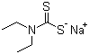 structure of CAS# 148-18-5, 二乙基二硫代氨基甲酸钠