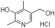 structure of CAS# 148-51-6, 4-Deoxypyridoxine hydrochloride