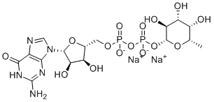 CAS # 148296-47-3, Guanosine 5'-diphospho-beta-L-fucose sodium salt, disodium,[[(2R,3S,4R,5R)-5-(2-amino-6-oxo-1H-purin-9-yl)-3,4-dihydroxyoxolan-2-yl]methoxy-oxidophosphoryl] [(2R,3S,4R,5S,6S)-3,4,5-trihydroxy-6-methyloxan-2-yl] phosphate