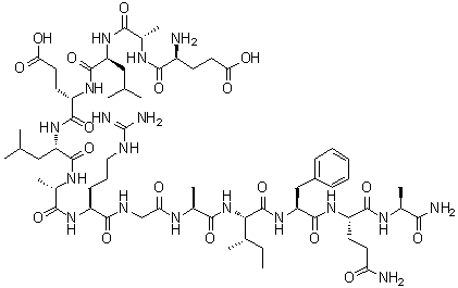 CAS # 148330-12-5, Brain injury-derived neurotrophic peptide, L-alpha-Glutamyl-L-alanyl-L-leucyl-L-alpha-glutamyl-L-leucyl-L-alanyl-L-arginylglycyl-L-alanyl-L-isoleucyl-L-phenylalanyl-L-glutaminyl-L-alaninamide