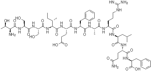 CAS 登录号：148337-11-5, N-[N2-[N-[N2-[N-[N-[N-[N-[N-(N-L-苏氨酰-L-丝氨酰)-L-丝氨酰]-L-异亮氨酰]-L-alpha-谷氨酰]-L-苯丙氨酰]-L-丙氨酰]-L-精氨酰]-L-亮氨酰]-L-谷氨酰胺酰]-L-苯丙氨酸