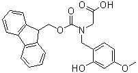 structure of CAS# 148515-78-0, N-[(9H-Fluoren-9-ylmethoxy)carbonyl]-N-[(2-hydroxy-4-methoxyphenyl)methyl]glycine