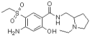 CAS # 148516-54-5, 4-Amino-N-[(1-ethyl-2-pyrrolidinyl)methyl]-5-(ethylsulfonyl)-2-hydroxybenzamide