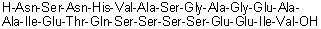CAS # 148565-43-9, L-Asparaginyl-L-seryl-L-asparaginyl-L-histidyl-L-valyl-L-alanyl-L-serylglycyl-L-alanylglycyl-L-alpha-glutamyl-L-alanyl-L-alanyl-L-isoleucyl-L-alpha-glutamyl-L-threonyl-L-glutaminyl-L-seryl-L-seryl-L-seryl-L-seryl-L-alpha-glutamyl-L-alpha-glutamyl-L-isoleucyl-L-valine