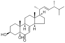 CAS # 14858-07-2, 3,5-Dihydroxyergosta-7,22-dien-6-one, 5alpha-Ergosta-7,22-diene-3beta,5beta-diol-6-one, 6-Dehydrocerevisterol