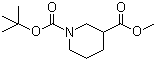 structure of CAS# 148763-41-1, N-Boc-3-哌啶甲酸甲酯