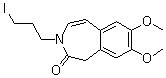 structure of CAS# 148870-57-9, 1,3-Dihydro-3-(3-iodopropyl)-7,8-dimethoxy-2H-3-benzazepin-2-one