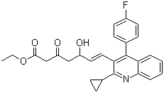 structure of CAS# 148901-69-3, Ethyl (E)-7-[4-(4'-fluorophenyl)-2-(cyclopropyl)-3-quinolinyl]-5-hydroxy-3-oxo-6-heptenoate