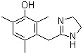 CAS 登录号：1491-59-4, 羟甲唑啉, 2-(3-羟基-2,6-二甲基-4-叔丁基苄基)-2-咪唑啉, 6-叔丁基-3-(4,5-二氢-1H-咪唑-2-基甲基)-2,4-二甲基苯酚