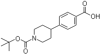 structure of CAS# 149353-75-3, N-叔丁氧羰基-4-(4-羧基苯基)哌啶