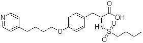 structure of CAS# 149490-61-9, N-丁磺酰基-(4-(4-吡啶基)丁基)-L-酪氨酸