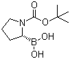 structure of CAS# 149716-78-9, (R)-N-叔丁氧羰基吡咯烷-2-硼酸