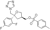 structure of CAS# 149809-43-8, (5R-cis)-甲苯-4-磺酸 5-(2,4-二氟苯基)-5-(1H-1,2,4-三氮唑-1-基)甲基四氢呋喃-3-基甲基酯