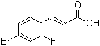 structure of CAS# 149947-19-3, 4-Bromo-2-fluorocinnamic acid