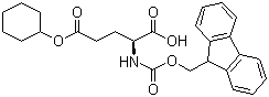 structure of CAS# 150047-85-1, (2S)-5-(环己氧基)-2-[[(9H-芴-9-基甲氧基)羰基]氨基]-5-氧代戊酸