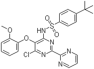 structure of CAS# 150727-06-3, 4-tert-Butyl-N-(6-chloro-5-(2-methoxyphenoxy)-2,2'-bipyrimidin-4-yl)benzenesulfonamide
