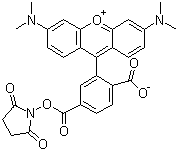 structure of CAS# 150810-69-8, 6-羧基四甲基罗丹明琥珀酰亚胺酯