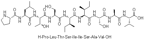 CAS # 151423-72-2, L-Prolyl-L-leucyl-L-threonyl-L-seryl-L-isoleucyl-L-isoleucyl-L-seryl-L-alanyl-L-valine